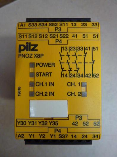 Used PILZ Safety Relay PNOZX8P24VDC3N/O2N/C2SO #29620