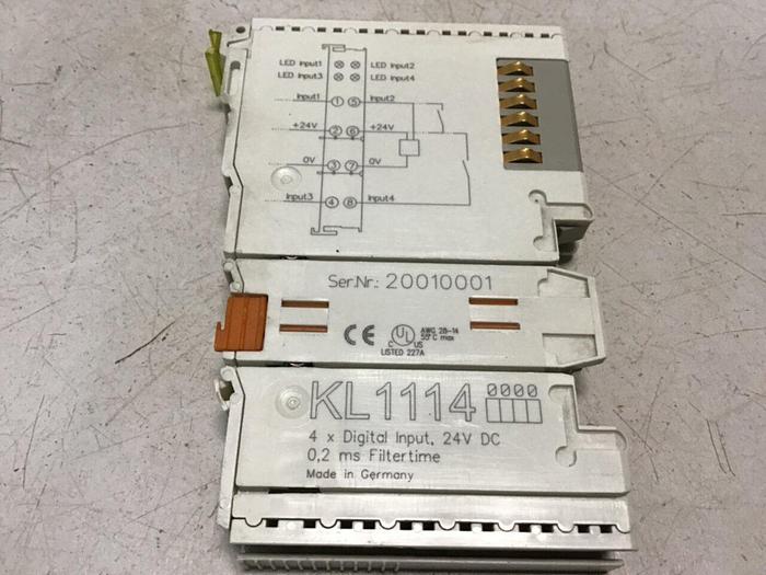 Used BECKHOFF 4-Channel Digital Input Terminal KL1114 #123454