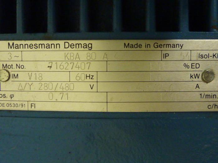 Used MANNESMANN DEMAG Microspeed Unit FG06 U1-H2-F2 Used