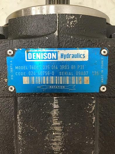 Used DENISON HYDRAULICS Hydraulic Pump T6DC 035 014 3R03 B1 P31 Used