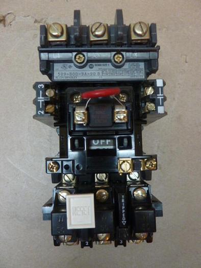 Used ALLEN BRADLEY Motor Starter Size 1 509-BOD-9A-90 SER B W50 #31038