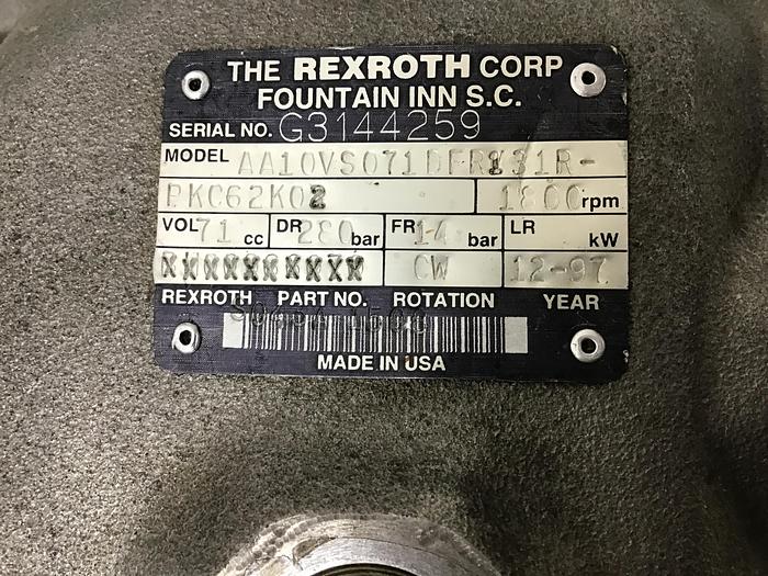 Used Rexroth Pump AA10VS071DFR131R-PKC62K02 Used #139189