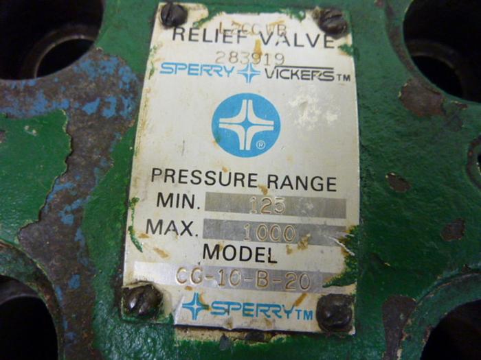 Used SPERRY VICKERS Relief Valve CG10B20 #66682