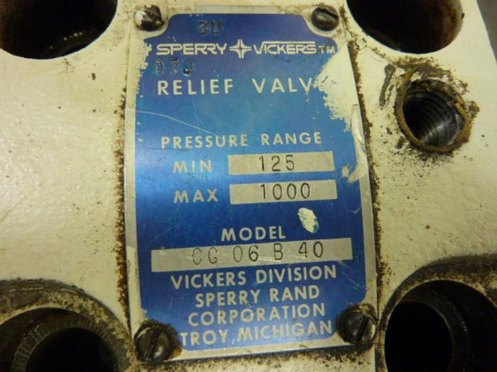 Used SPERRY VICKERS Relief Valve CG06B40 #65943