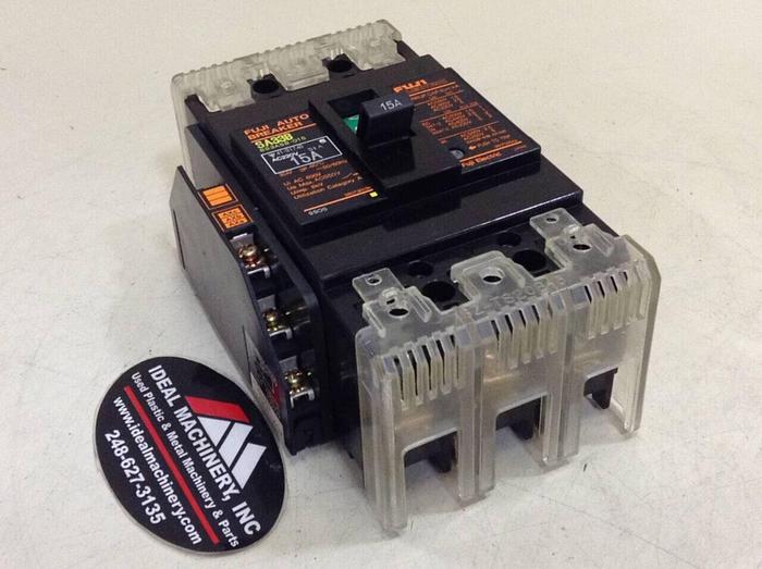 Used FUJI ELECTRIC 15 Amp Circuit Breaker SA33B-15 #73807