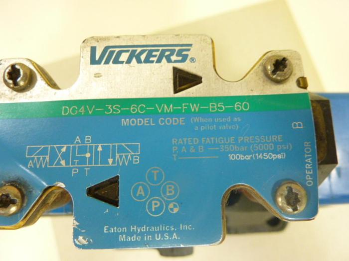 Used VICKERS Directional Control Valve DG4V3S6CVMFWB560 Used