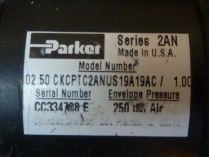Used PARKER Cylinder 02.50 CKCPTC2ANUS19A19AC/ 1.00 #32324
