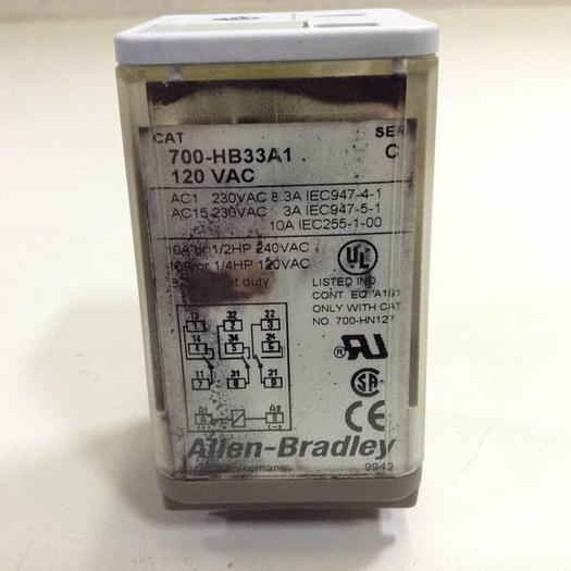Used ALLEN BRADLEY Relay 700-HB33A1 SER C #76283