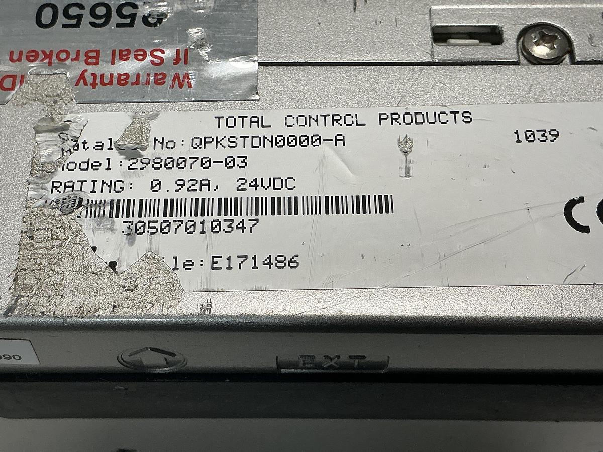Used TOTAL CONTROL PRODUCTS 2980070-03