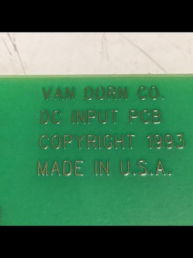 Used VAN DORN DC Input Board 330037 PC330-037 Used