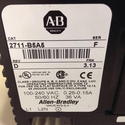 Used ALLEN BRADLEY Operator Interface 2711-B5A5 SER F Used
