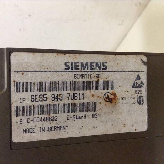 Used SIEMENS Simatic S5 6ES5 943-7UB11 #72903