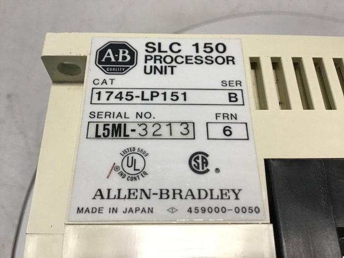 Used ALLEN BRADLEY Processor Unit 1745-LP151 SER B #145104