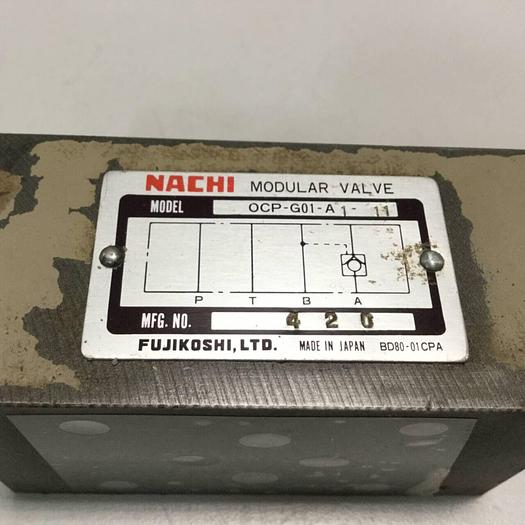 Used NACHI Modular Valve OCP-G01-A1-11 #97538