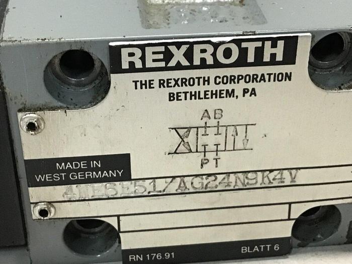 Used REXROTH Valve 4WE6E51AG24N9K4V #116306