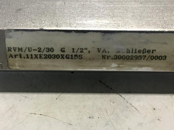 Used SCHLIESSER Meter Valve RVM/U 2/30 #126691
