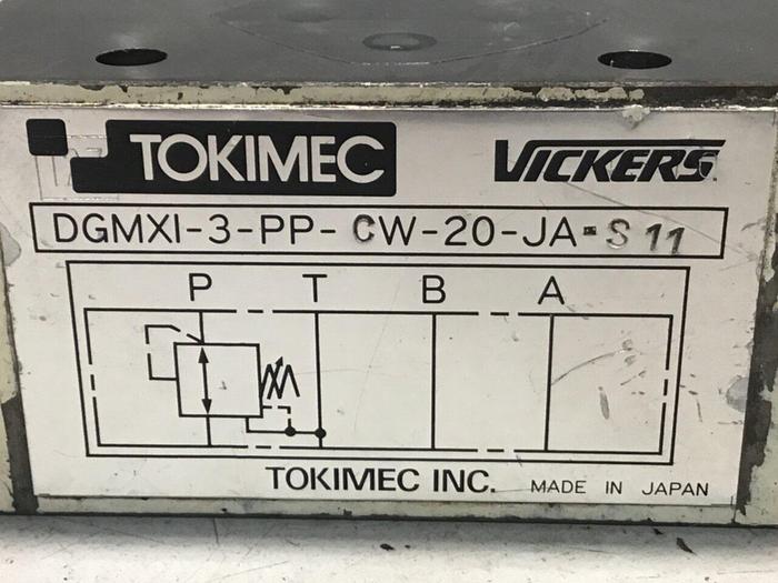Used TOKIMEC Tokimec Pressure Reducing Valve DGMX1-3-PP-CW-20-JA-S11 #129664