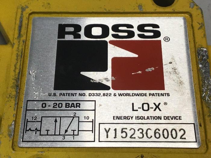 Used ROSS LOX Lockout Valve Y1523C6002 #124493