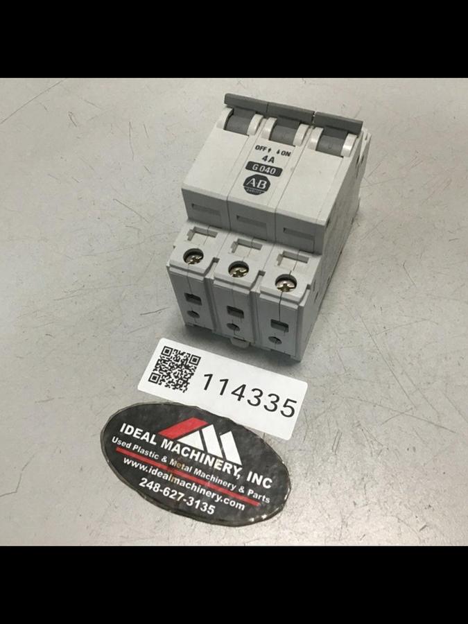 Used ALLEN BRADLEY 4 Amp Circuit Breaker 1492-CB3/G040 SER B USED