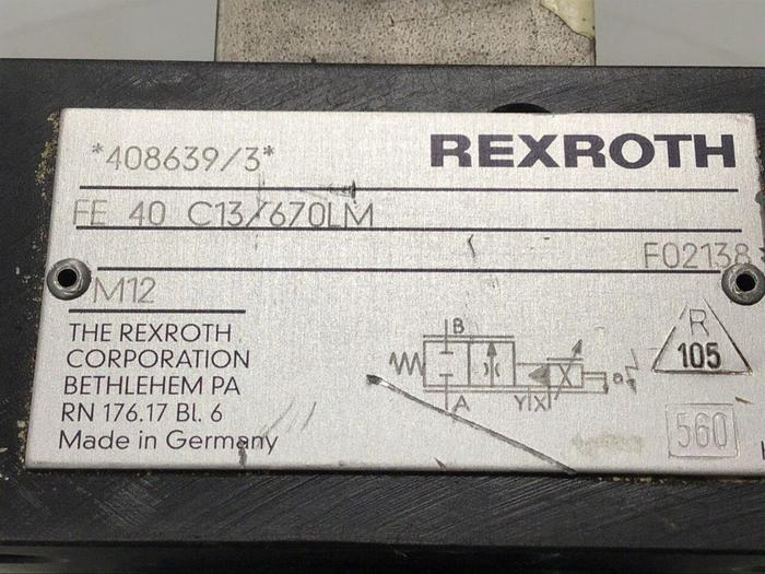 Used REXROTH Valve FE40C13/670LM Used