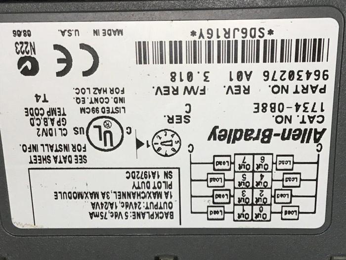 Used ALLEN BRADLEY Output Module 1734-0B8E SER C #134190