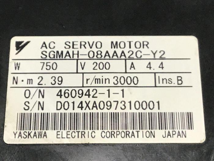 Used YASKAWA Servo Motor SGMAH-08AAA2C-Y2 Used