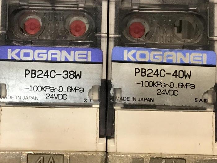 Used KOGANEI Manifold w/ Valves PBM5P-9W #120949