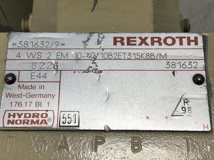 Used REXROTH 4 WS 2 EM 10-40/10B2ET315K8B/M