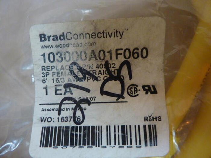 BRAD CONNECTIVITY Cable 103000A01F060 #32620