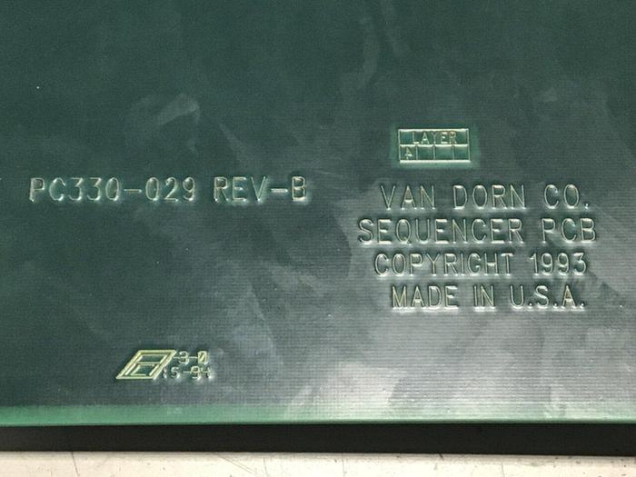 Used VAN DORN Sequencer Circuit Board PC330-029 330-029 #131850