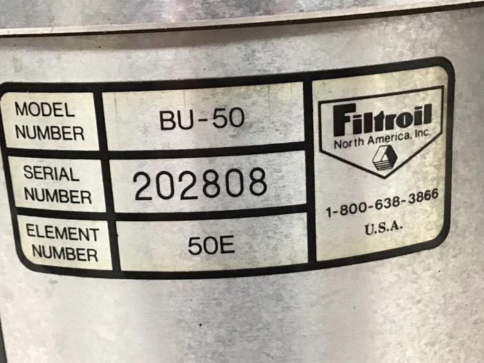 Used FILTROIL Filter Cartridge BU-50 #135388