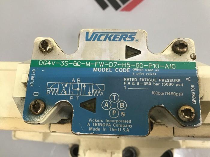 Used VICKERS Valve DG5S-H8-6C-E-T-M-FW-D7-H5-P10-A10-60 #132339