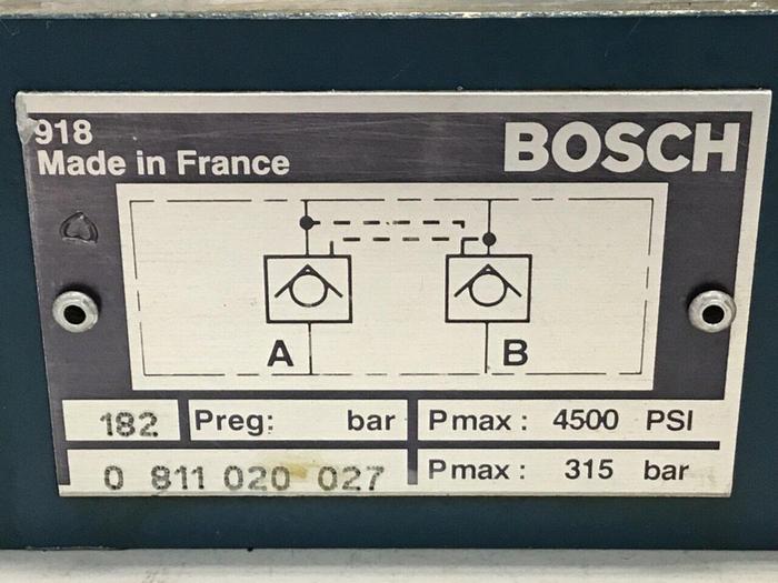 Used BOSCH Check Valve 0 811 020 027 Used