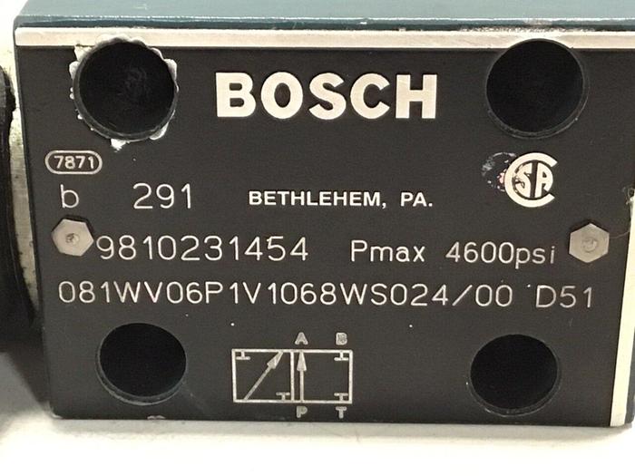 Used BOSCH Valve 081WV06P1V1068WS024/00D51 9810231454 Used #144570