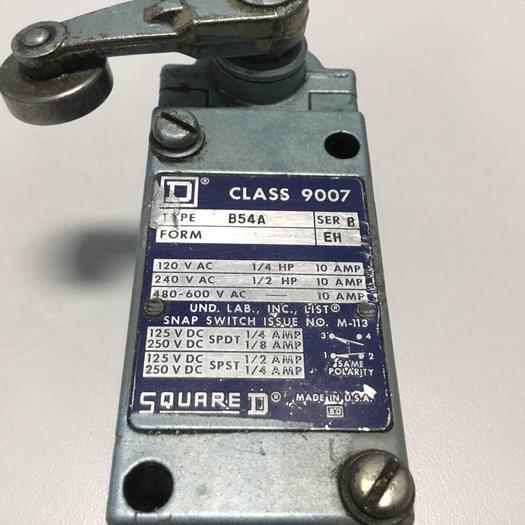 Used SQUARE D Limit Switch 9007B54A #97102