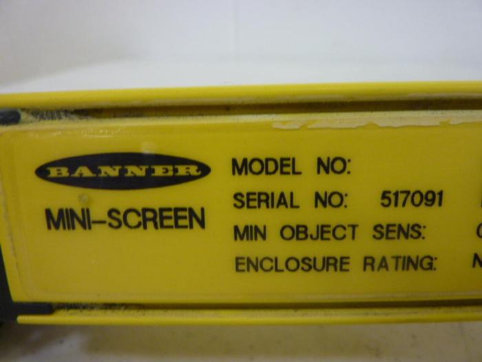 Used BANNER ENGINEERING Mini Screen Light Curtain MSE3624Y Used