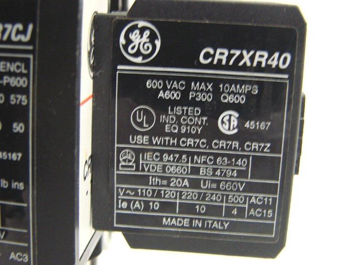 Used GENERAL ELECTRIC / GE Contactor CR7CJ Used