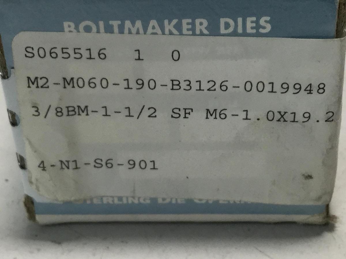 STERLING DIE Boltmaker Die 2 Piece Set 4-N1-S6-901 Used