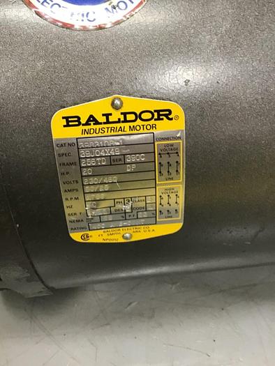 Used BALDOR 20 HP Industrial Motor 3983108-1 Used