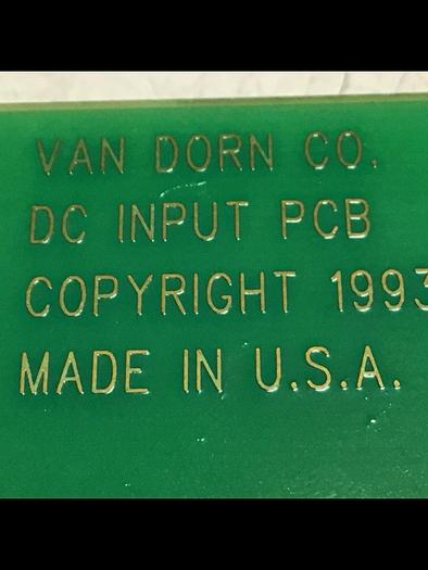Used VAN DORN DC Input Board 330037 PC330-037 Used