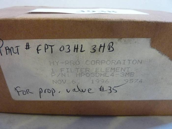 Used HYPRO Filter Element HP03DHL4-3MB #3938