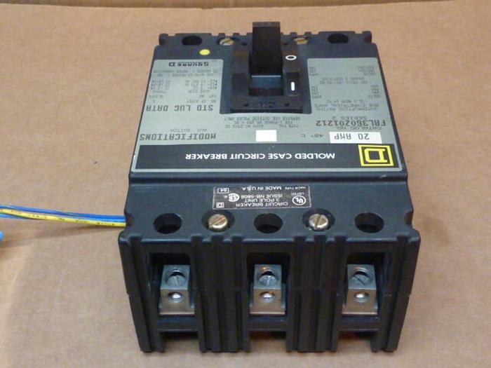 Used SQUARE D 20 Amp Circuit Breaker FAL360201212 USED