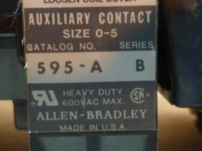 Used ALLEN BRADLEY Starter Size 0 509-AOD SER B W36 #34728
