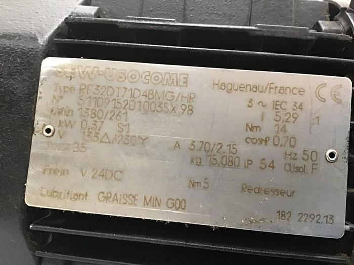 Used SEW EURODRIVE Motor RF32DT71D4BMG/HR Used