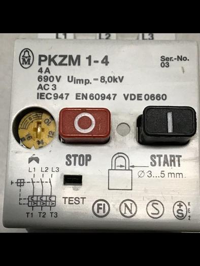 Used MOELLER Starter Motor Protector PKZM1-4 10-16 Used