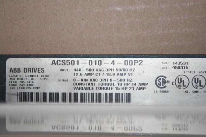Used ABB Motor Drive ACS501-010-4-00P2 USED