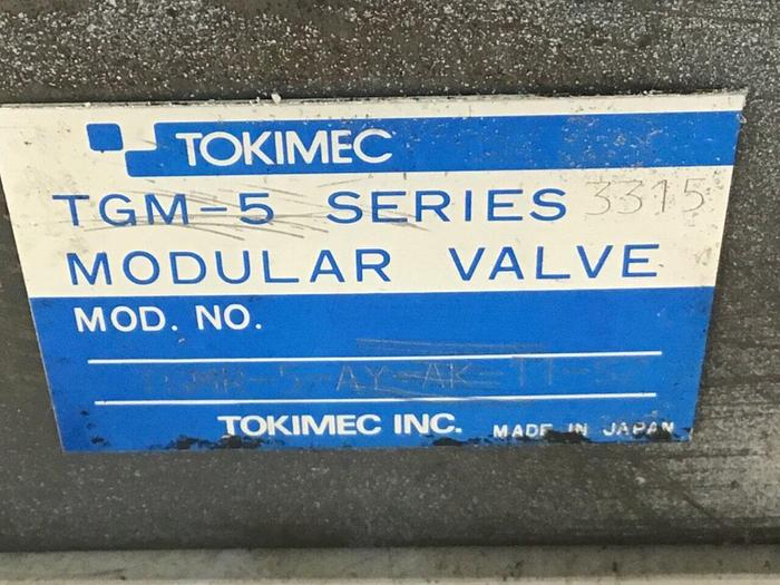 Used TOKIMEC Modular Valve TGMR-5-AY-AK-11-S2 #138067