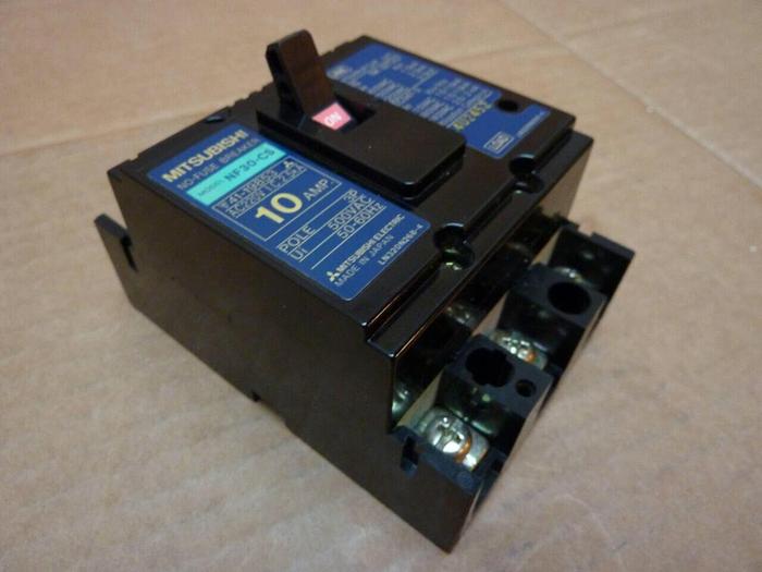 Used MITSUBISHI 10 Amp Circuit Breaker NF30-CS-10 #24750