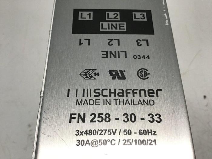Used SCHAFFNER Power Line Filter FN258-30-33 #135033