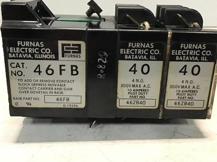 Used FURNAS ELECTRIC CO Contact Block ZB40 46FB #119259